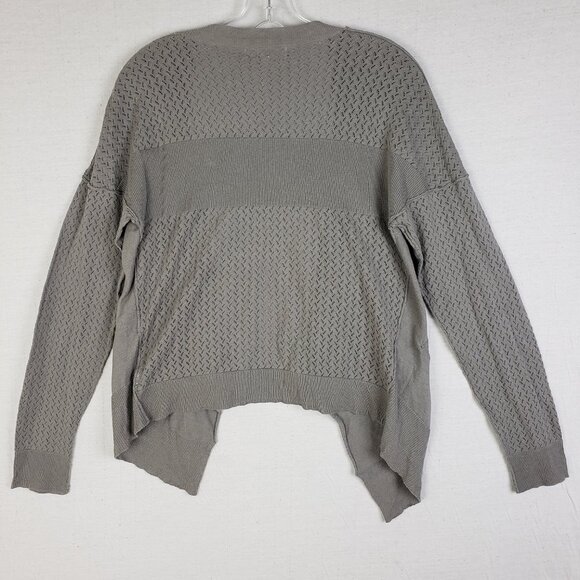 Pete & Greta Johnny Was Cardigan Open Front Lightweight Knit Cotton size L Gray - Picture 5 of 10